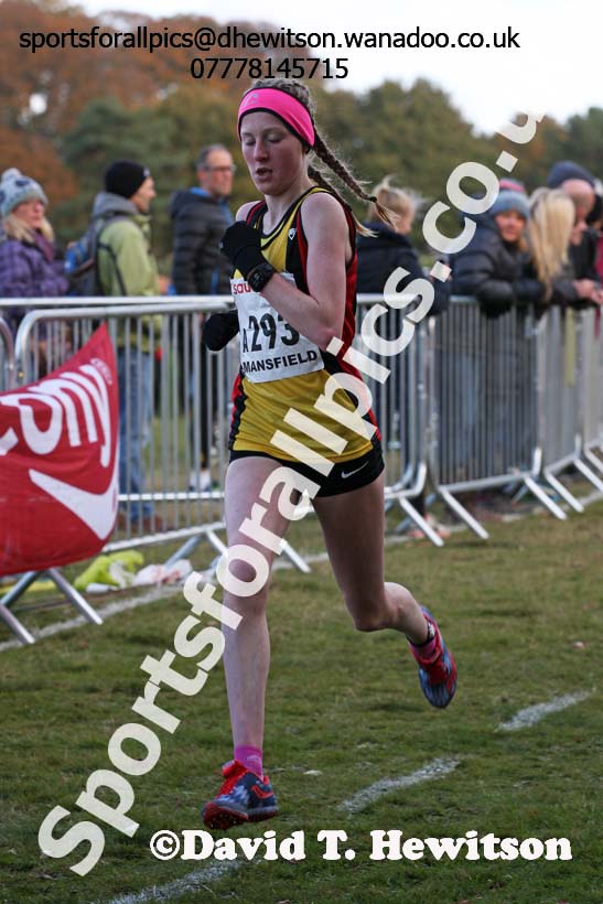 Junior women, 2016 National Cross Cpuntry Relays, Berry Hill Park, Mansfield. Photo: David T. Hewitson/Sports for All Pics